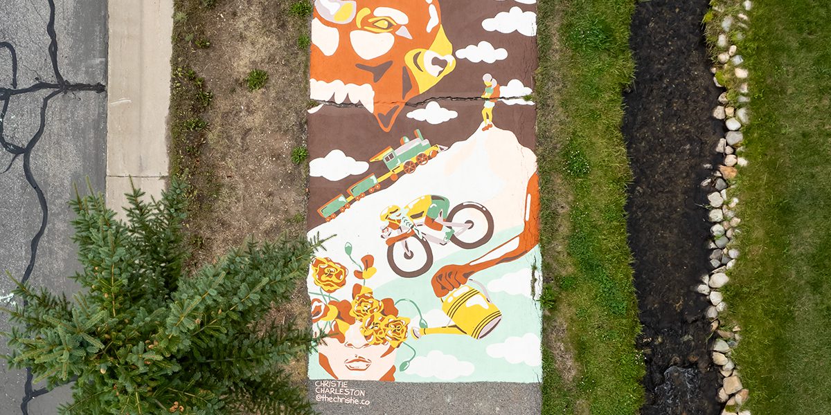 Recreation pathway murals designed by Christie Charleston