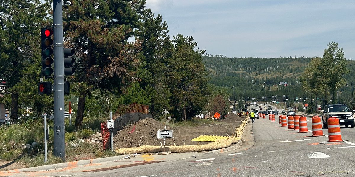 Town of Frisco Staff Photo Highway 9 pathway project in front of Walmart