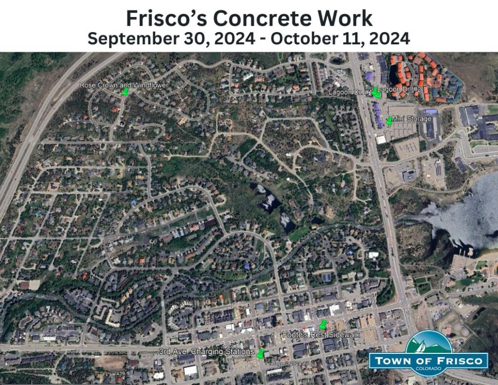 Concrete replacement starting September 30, 2024. Expected completion October 11, 2024.